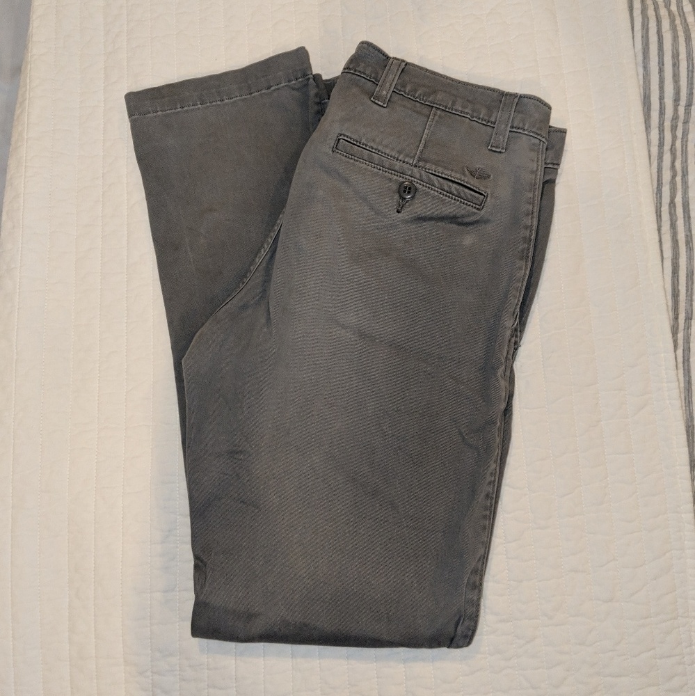Mens Docker's Slim tapered gray pants